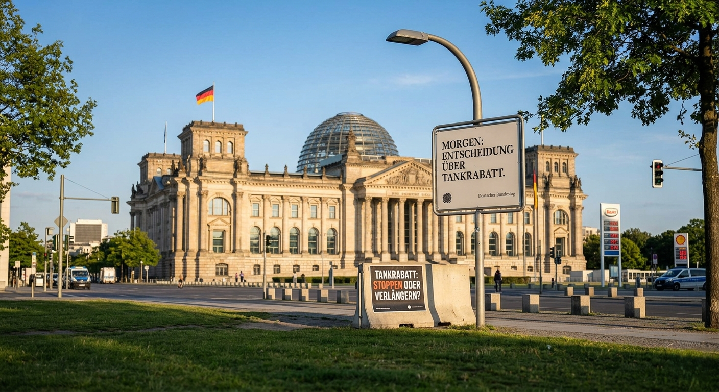 Morgen entscheidet der Bundestag: 17 Cent Tankrabatt – aber reicht das noch?